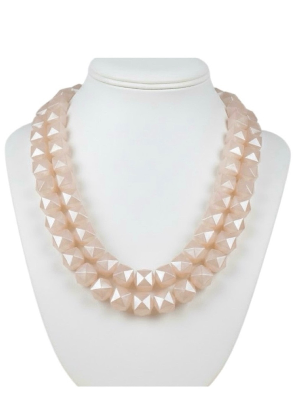SugarFix Peach Resin Double Strand Bead Necklace (NWOT)
